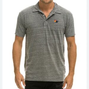 Aviator Nation Gray Polo Shirt Medium
